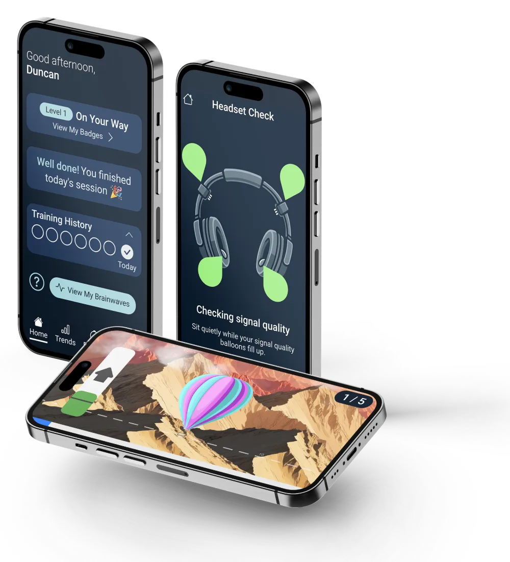 Alevia app screens on iPhone